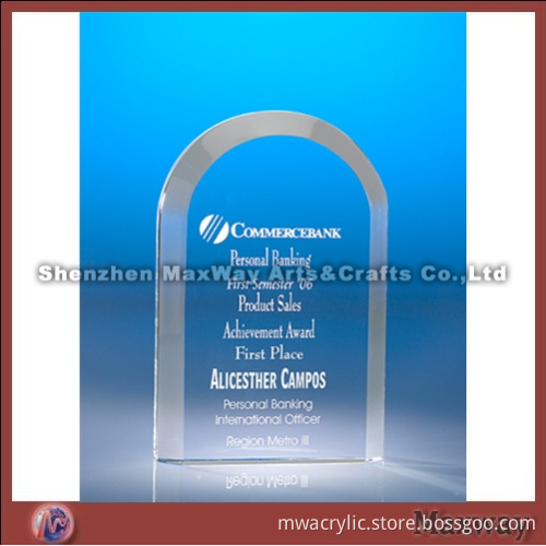 Clear Printing Custom Round Top Award